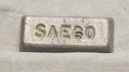 Vintage saeco lead bar ingot - bar,