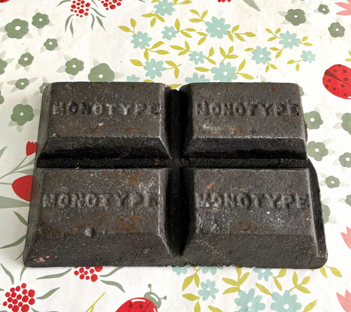 Vintage monotype lead - vintage,,