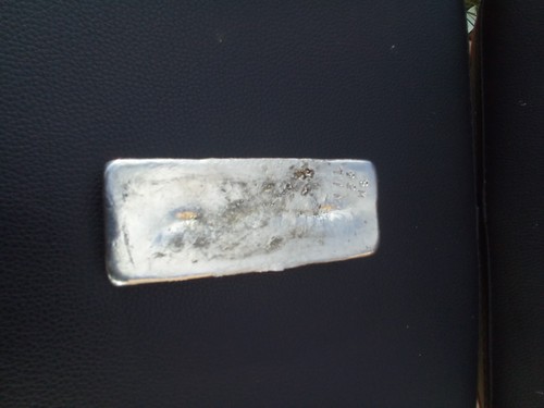 Pewter ingot bar 528 lead - g,